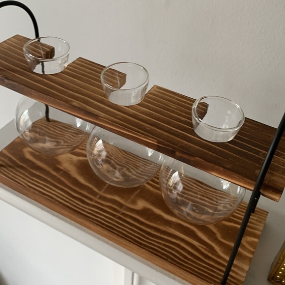 Yuego planter terrarium glass wooden new‎ in box - Picture 7 of 12